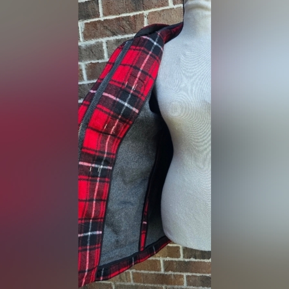 GAP Red Plaid Wool Utility Jacket - Picture 9 of 11